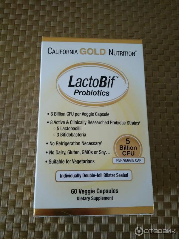 Пробиотики California Gold Nutrition LactoBif фото