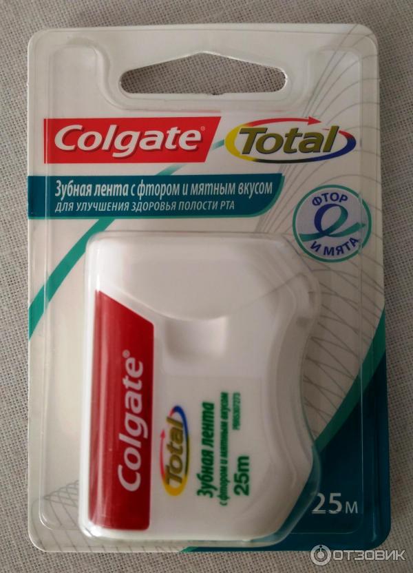 Зубная нить Colgate Total с фтором и мятным вкусом фото