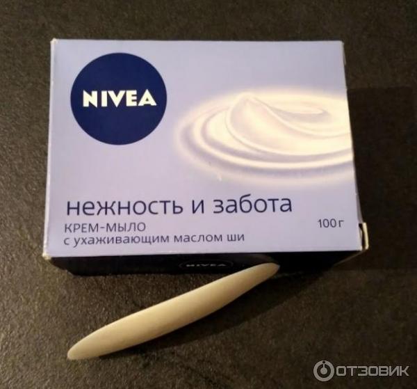 Крем - мыло Nivea нежность и забота с ухаживающим маслом ши фото