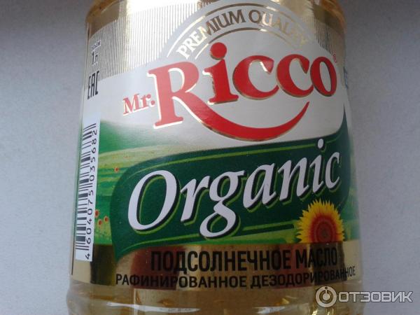 Масло подсолнечное Mr Ricco Organic фото