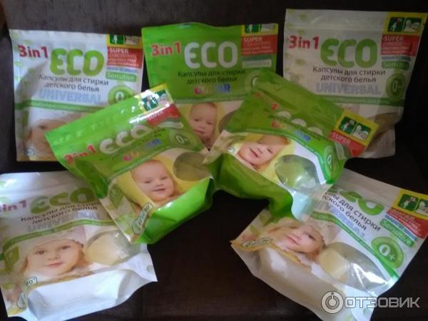 Капсулы для стирки детского белья ECO фото