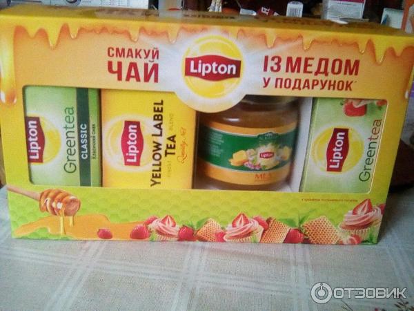 Набор чая Lipton Насыщенное удовольствие с медом в подарок фото