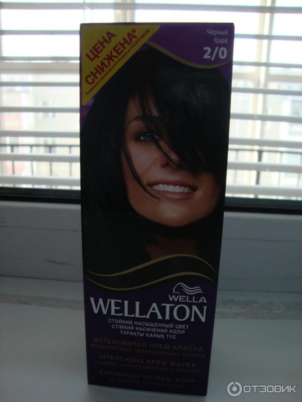 Краска для волос Wella Wellaton 2/0 Черная Кара фото