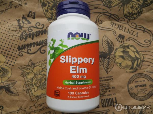 БАД Now Foods Скользкий вяз Slippery Elm фото