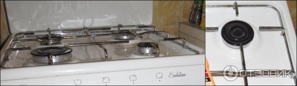Как снять верхнюю часть плиты газовой эволютион