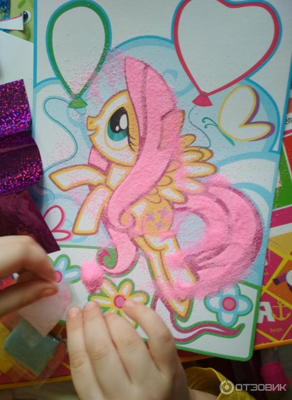 Набор аппликаций 3в1 My little pony Понивиль (песок, фольга, EVA) Origami 03196