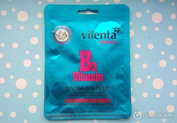 Тканевая маска для лица Vilenta B3 vitamin фото