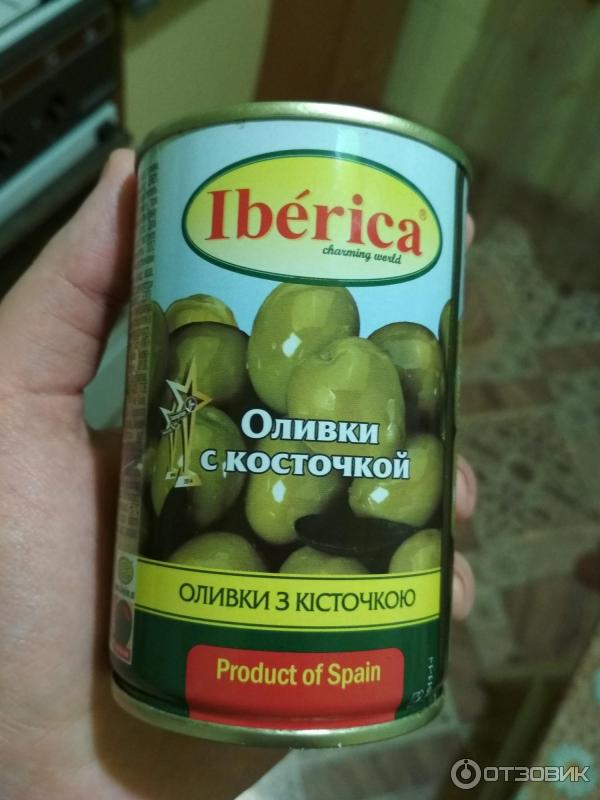 Оливки Iberica с косточкой фото