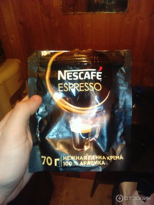 Растворимый кофе Nestle Nescafe Espresso нежная пенка крема фото