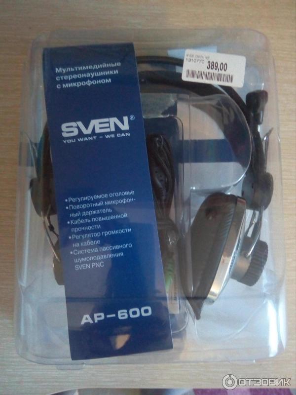 Наушники с микрофоном SVEN AP-600 фото