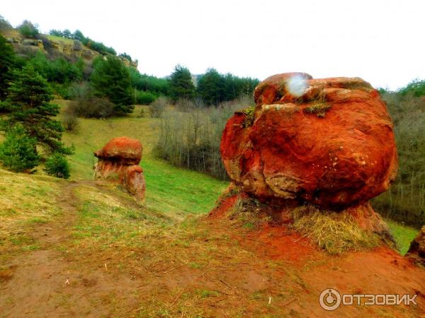 Красные каменные грибы-гиганты (Россия, Кисловодск) фото