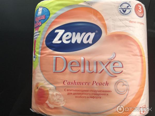 Туалетная бумага Zewa Deluxe Cashmere Peach фото