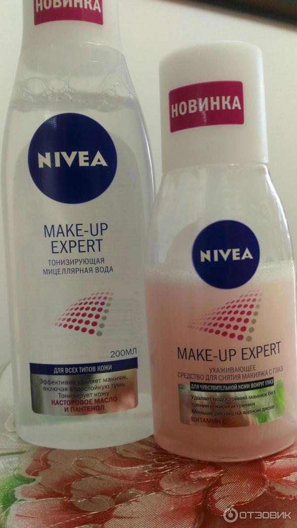 Отзыв о Двухфазное средство для снятия макияжа Nivea Make-up expert для чувствит
