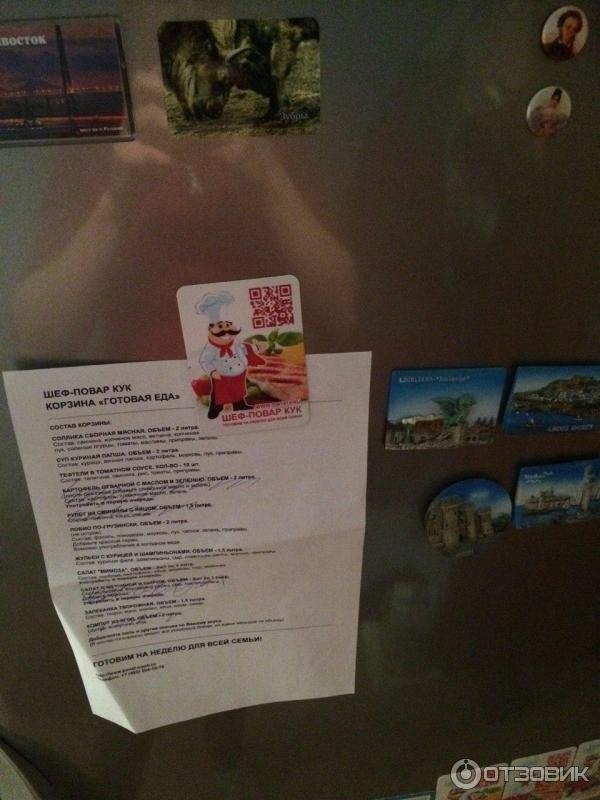Шеф повар кук меню на текущую