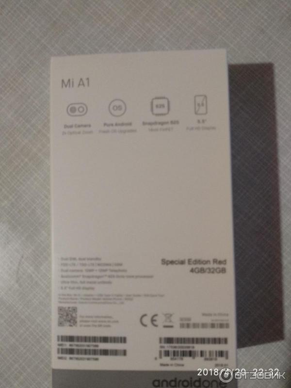 Смартфон Xiaomi MI A1 фото