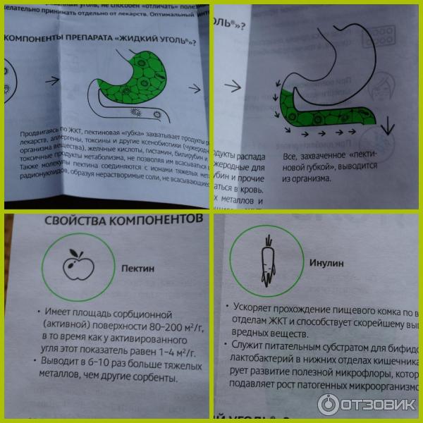 Природный сорбент на основе яблочного пектина Аквион Жидкий Уголь фото