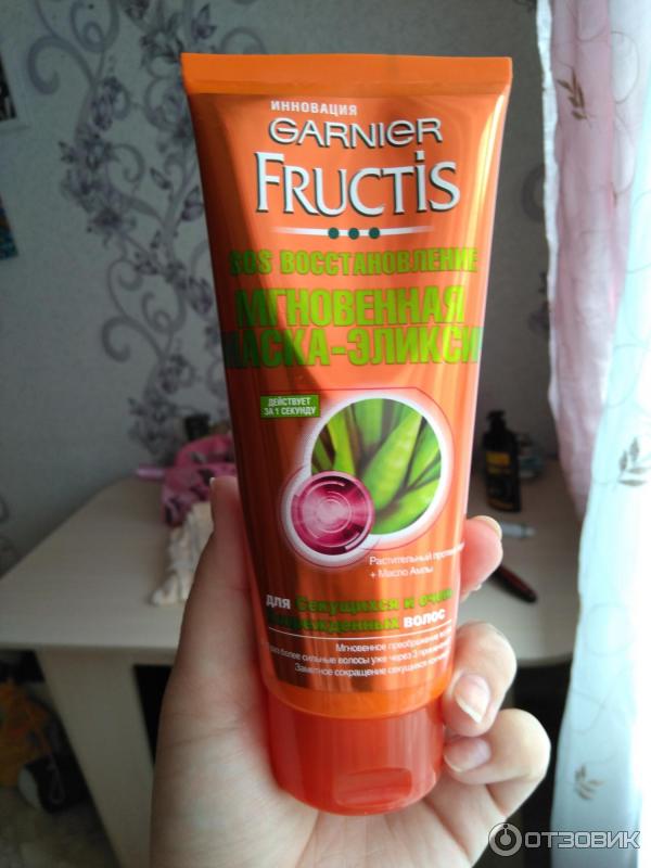 Мгновенная маска-эликсир Garnier Fructis SOS восстановление фото