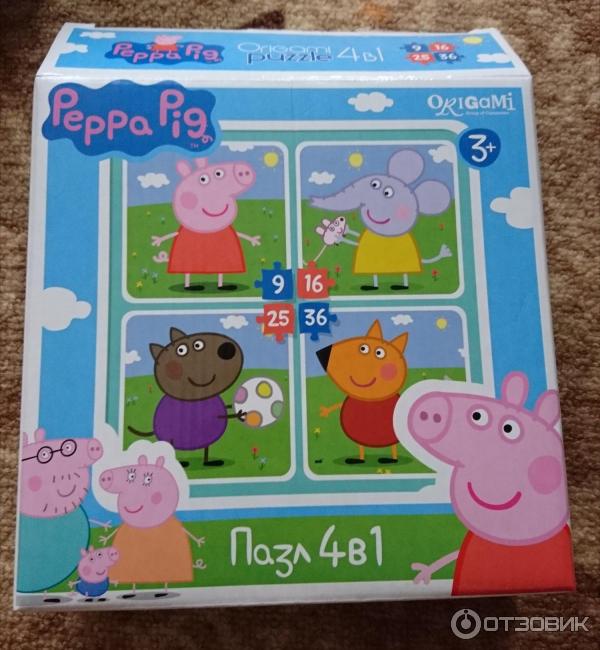 Набор пазлов 4 в 1 Peppa Pig Origami Puzzle Друзья фото