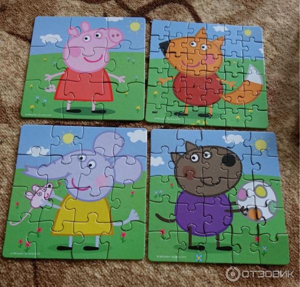 Набор пазлов 4 в 1 Peppa Pig Origami Puzzle Друзья фото