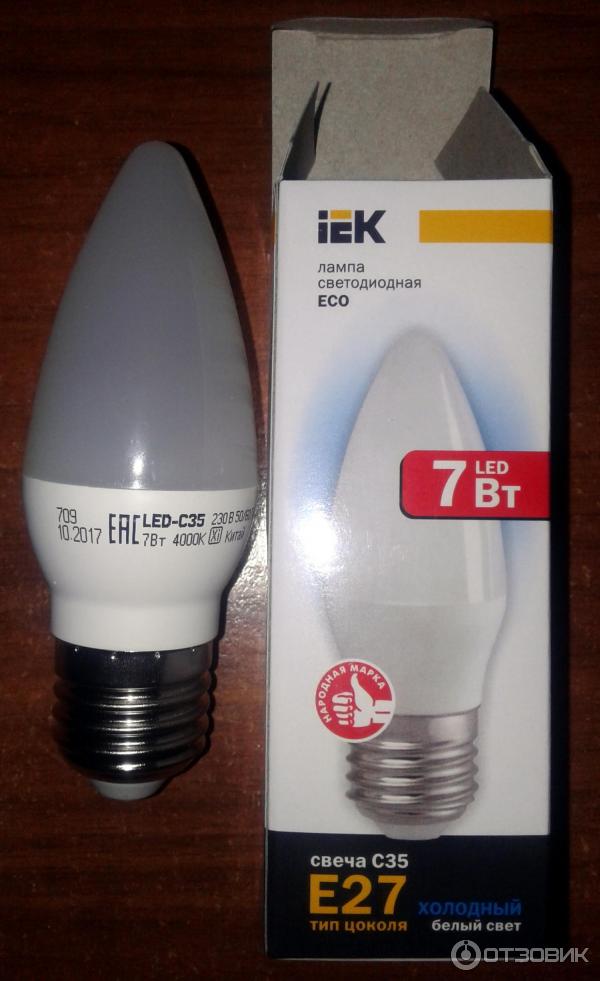 Светодиодная лампа IEK ECO Led-C35 (свеча) фото