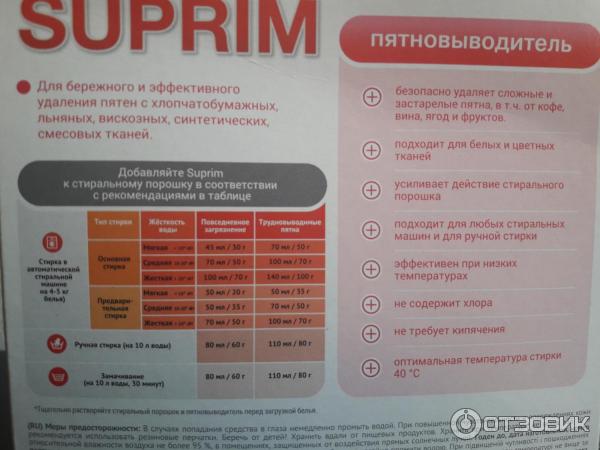 Пятновыводитель Suprim фото