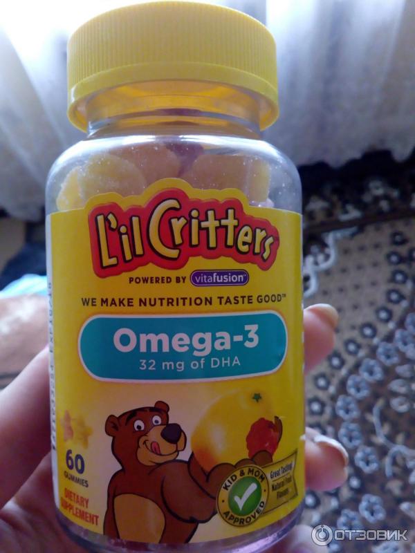 Детские витамины L'il Critters Omega-3 фото