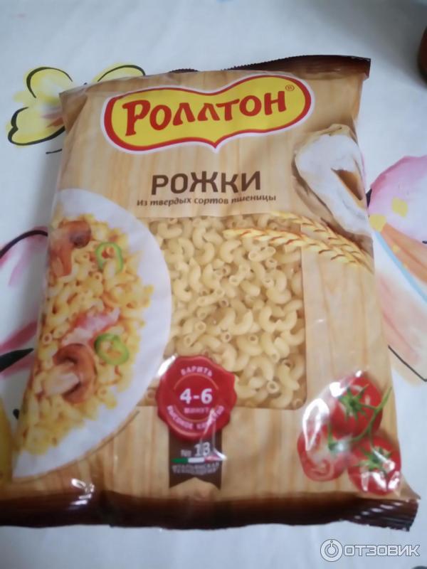 Макаронные изделия Роллтон Готовить легко Рожки фото