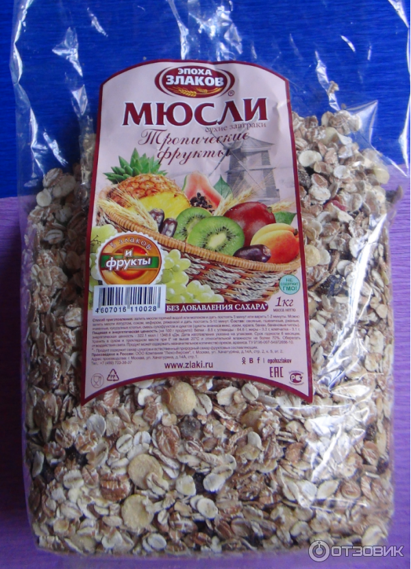 Отзыв о Мюсли Эпоха Злаков тропические фрукты | Полезные, вкусные, без ...