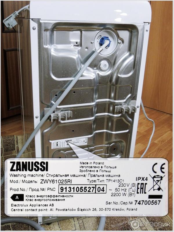 Стиральная машина Zanussi ZWSO 6100 V – инструкция по применению