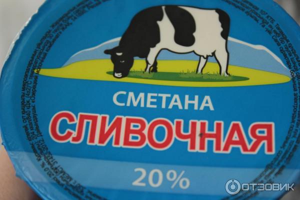 Сметана ЭкоМилк Сливочная 20% фото