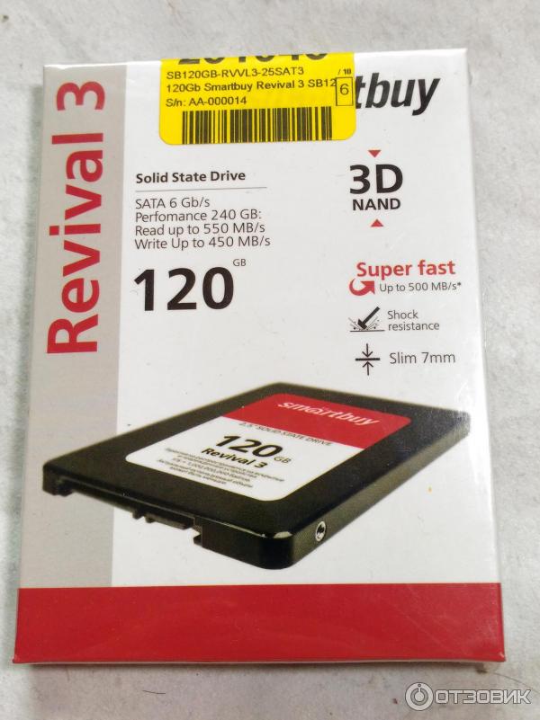 Отзыв о Твердотельный накопитель SSD SmartBuy Revival 3 120Gb SATA-III ...