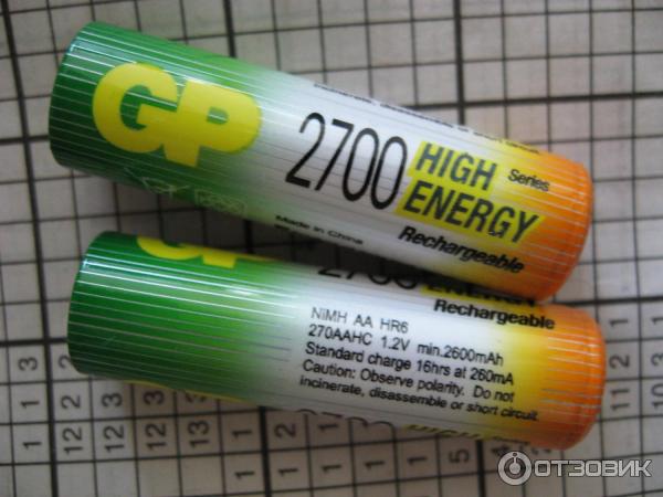 Аккумуляторные батареи AA GP 2700 mAh фото