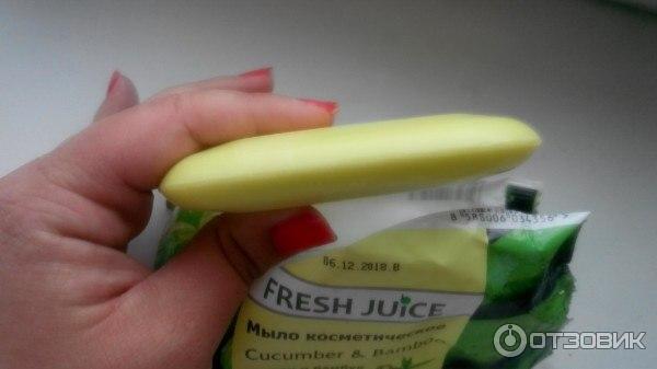 Мыло косметическое Fresh Juice Огурец и бамбук с глицерином фото