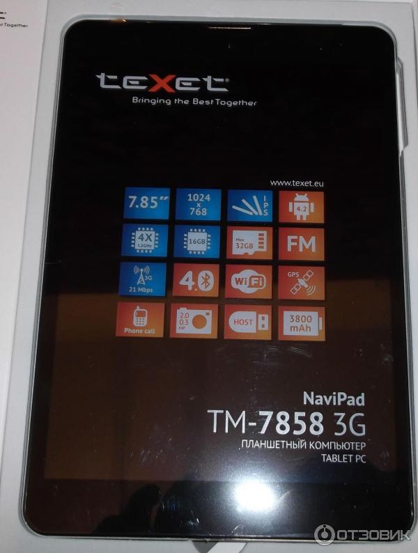 Планшет TeXet NaviPad TM-7858 3G