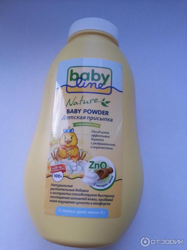 Отзыв о Присыпка детская Babyline Baby powder natyre с оксидом цинка ...