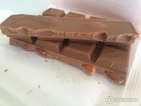 Молочный шоколад ION Break milk chocolate with whole almonds фото