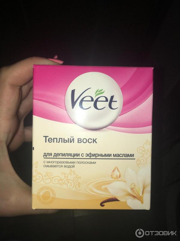 Теплый воск для депиляции Veet с эфирными маслами фото