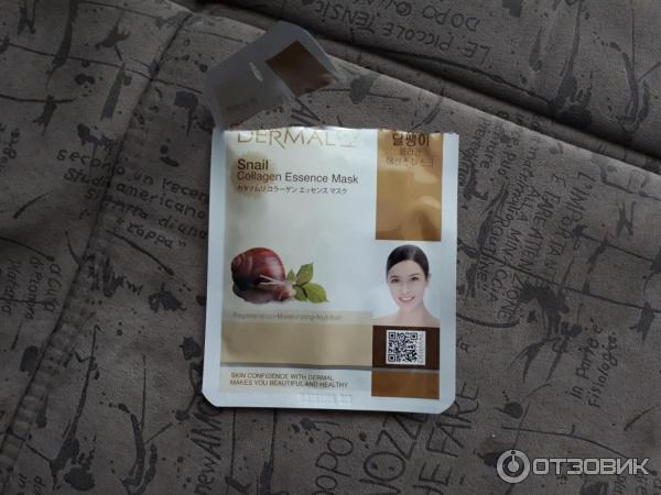 Тканевая маска для лица DERMAL Snail Collagen Essence Mask фото