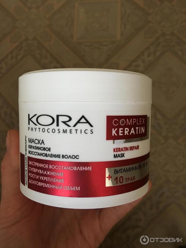 Маска KORA COMPLEX KERATIN Кератиновое восстановление волос фото