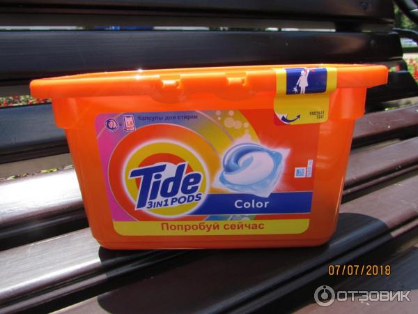 Капсулы для стирки TIDE 3 in1 PODS Color фото