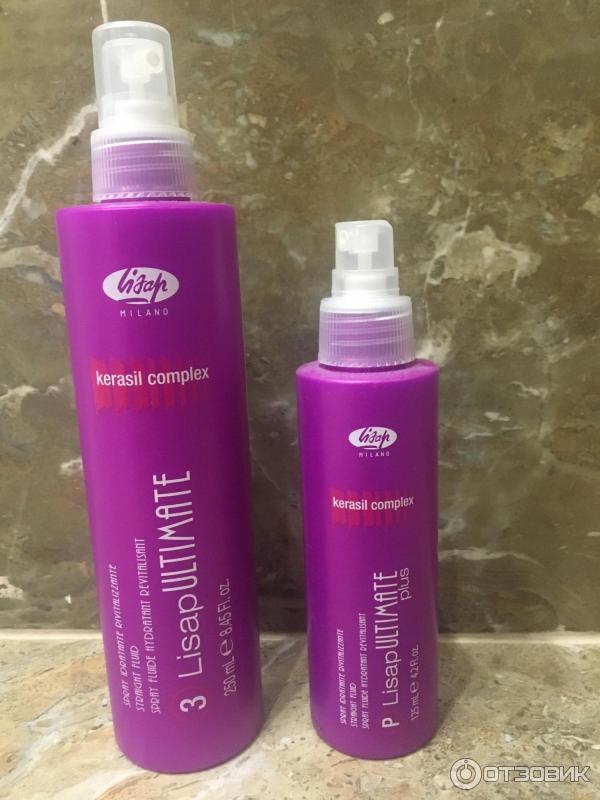 Разглаживающий флюид Lisap Ultimate Straight Fluid с функцией термозащиты волос фото