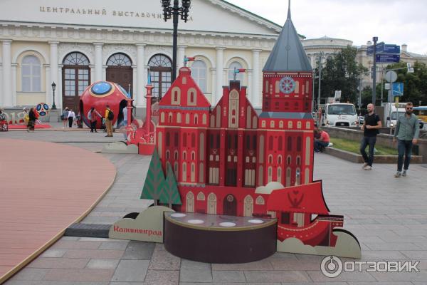 Выставка инсталляций к чемпионату мира по футболу 2018 года на Манежной площади (Россия, Москва) фото