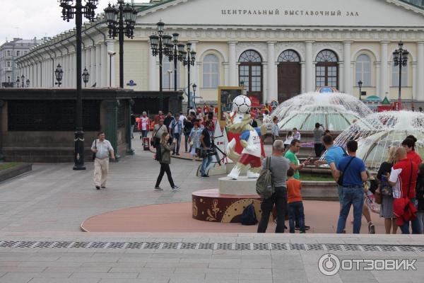 Выставка инсталляций к чемпионату мира по футболу 2018 года на Манежной площади (Россия, Москва) фото