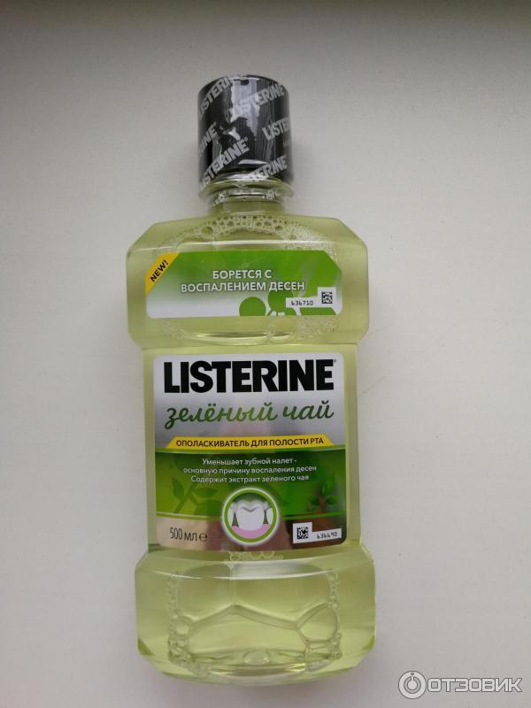 Ополаскиватель для полости рта Listerine зелёный чай отзыв фото