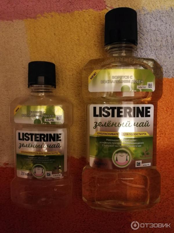 Ополаскиваетль для полости рта Listerine зелёный чай отзыв фото