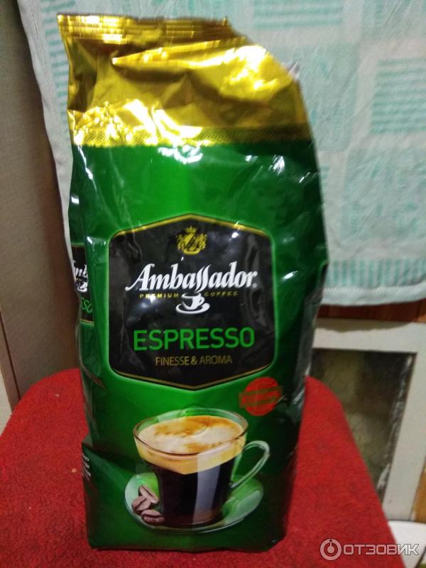 Кофе натуральный жареный в зернах Ambassador Espresso Finesse&Aroma фото