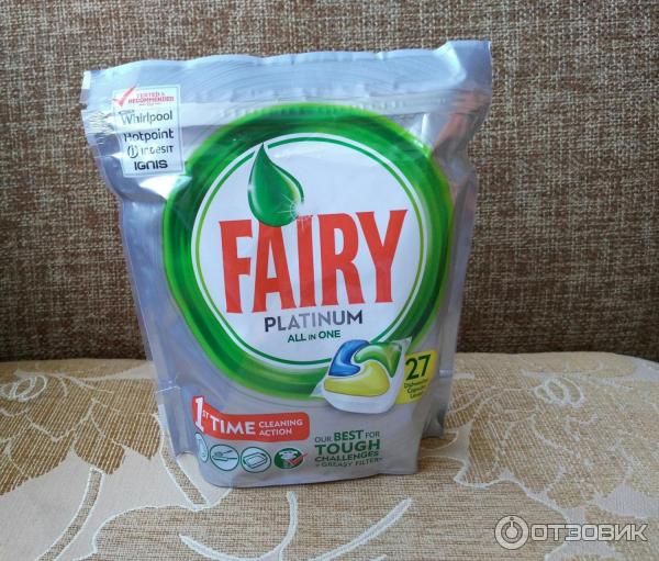 Таблетки для посудомоечной машины Fairy Platinum фото