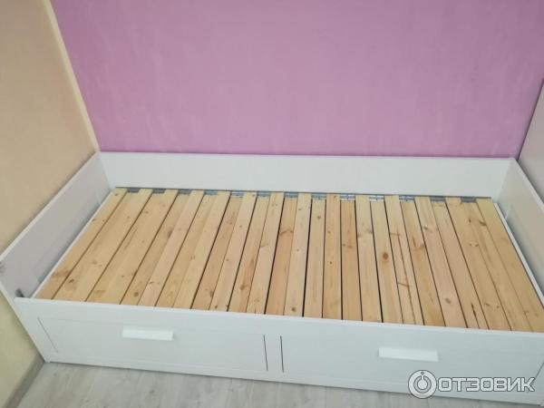 Каркас кровати-кушетки с 2 ящиками, белый 80×200 см IKEA BRIMNES БРИМНЭС 705.036.63