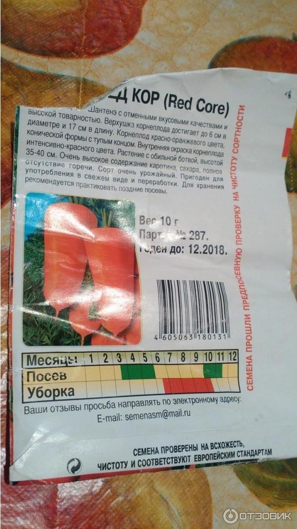 Отзыв о Семена моркови Semenasm "Red Core" | Ох как хорошо взошла ...