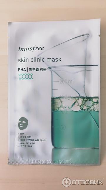 Клиническая маска для лица с салициловой кислотой Innisfree skin clinic mask BHA фото